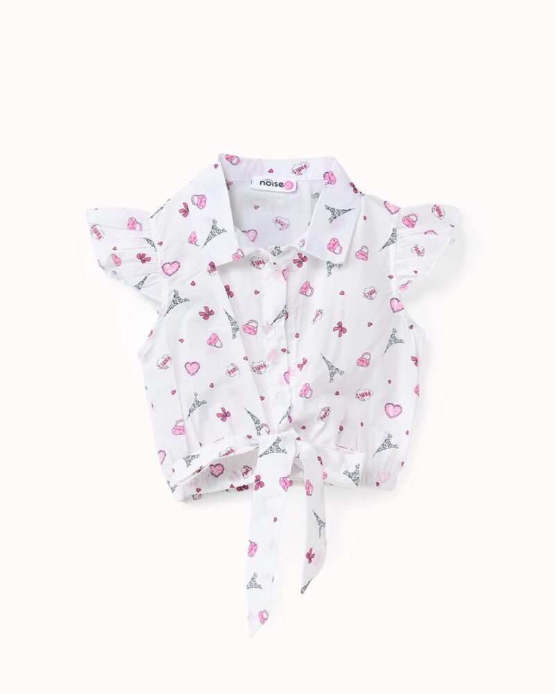 بلوزة بناتي بنقشة عصرية وربطة انيقة — Stedrino Kids Wear - ستدرينو كيدز وير kids wear
