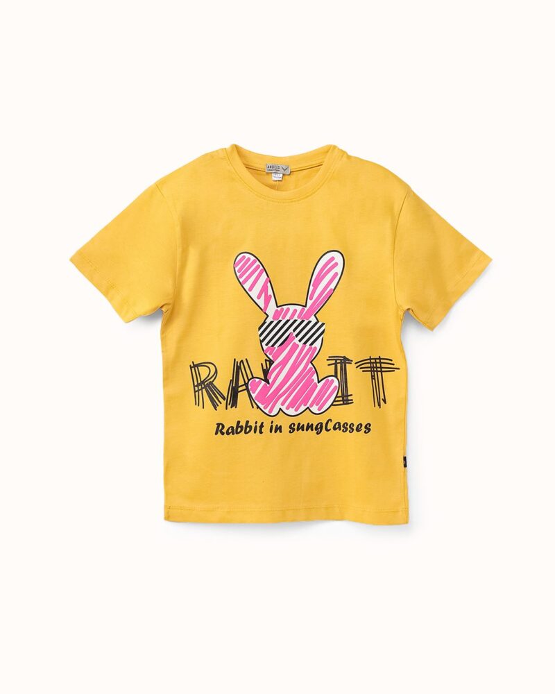 تيشرت راوند "rabbit" بقصة عادية — Stedrino Kids Wear - ستدرينو كيدز وير kids wear