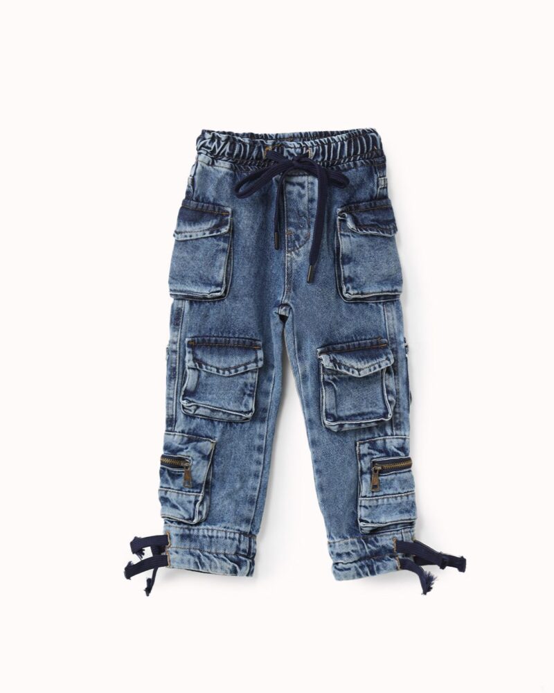 بنطلون جينز كارجو اولادي بجيوب — Stedrino Kids Wear - ستدرينو كيدز وير kids wear