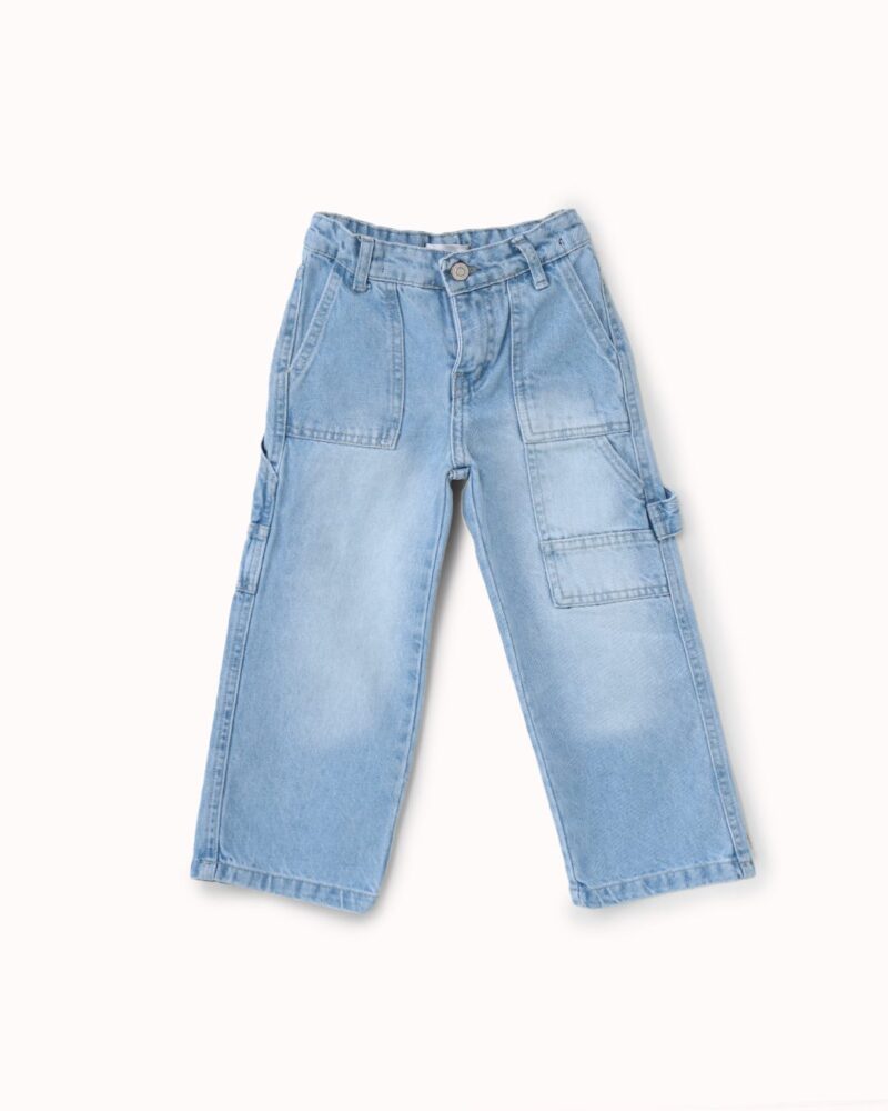 بنطلون جينز واسع بجيوب أمامية — Stedrino Kids Wear - ستدرينو كيدز وير kids wear
