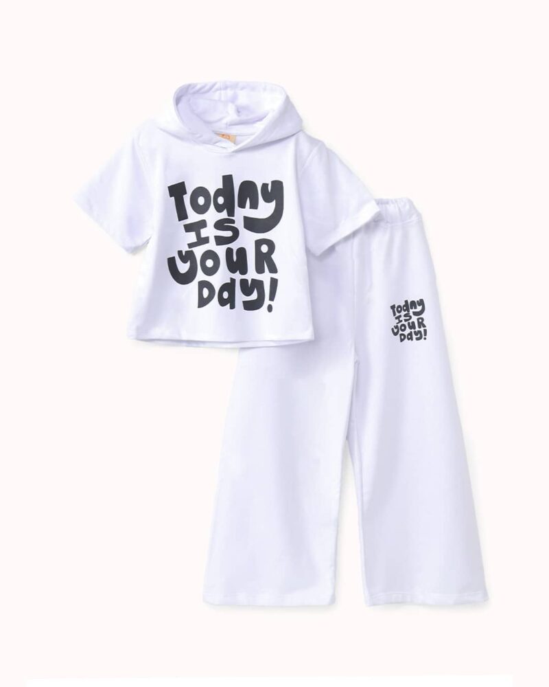 طقم بناتي كاجوال "TODAY IS YOUR DAY" — Stedrino Kids Wear - ستدرينو كيدز وير kids wear