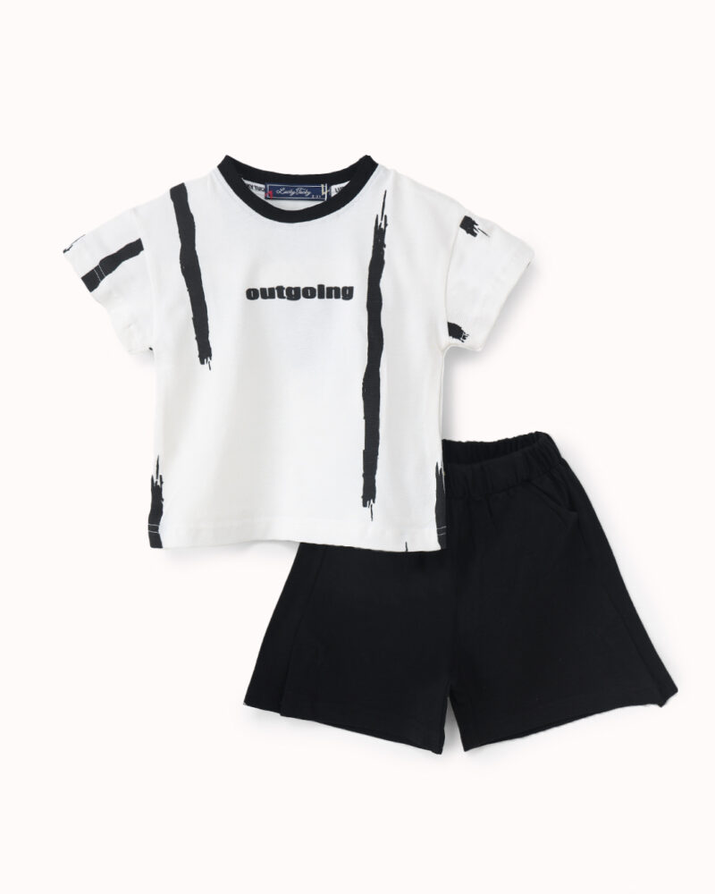 طقم أولادي قطني مكون من تيشيرت وشورت كاجوال — Stedrino Kids Wear - ستدرينو كيدز وير kids wear