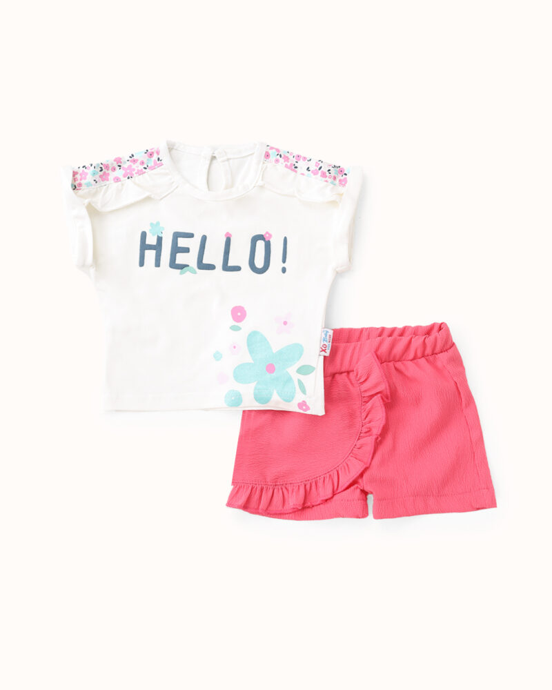 طقم بناتي " !HELLO" — Stedrino Kids Wear - ستدرينو كيدز وير kids wear